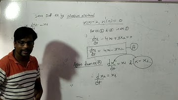 Solve Differential equation of 2nd order by Matrix Method part-1