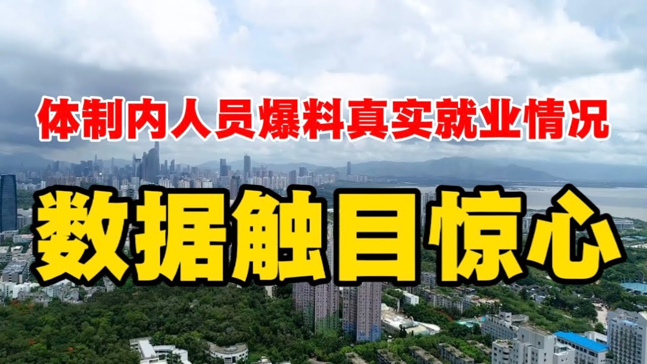 体制内人员爆料真实就业情况，数据触目惊心！