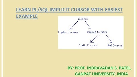 PL/SQL: IMPLICIT CURSOR