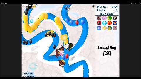 One Tower Limit Without Tower Upgrades (Track 4, Hard, Bloons Tower Defense 3 Challenge)