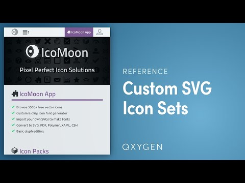 Using SVG Icon Sets in Oxygen (July 2020 Update)