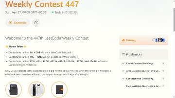 Q1,Q2 ✅ |LeetCode Weekly Contest 447  | All Solutions ✅