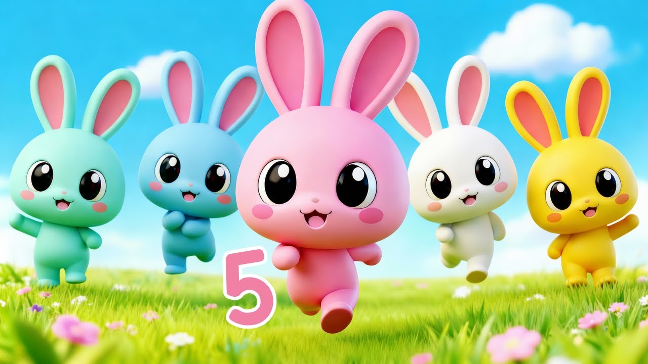 Five Little Bunnies | Counting Song 1–5 for Toddlers | Singado