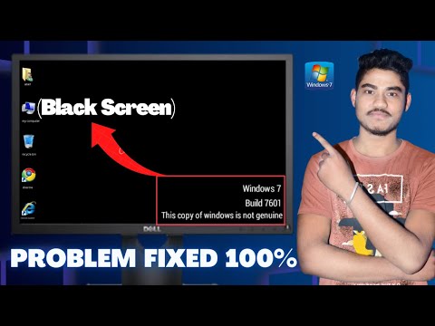 How to Fix This Copy of Windows 7 Is Not Genuine Build 76007601 || Black Screen Problem Solved 2024