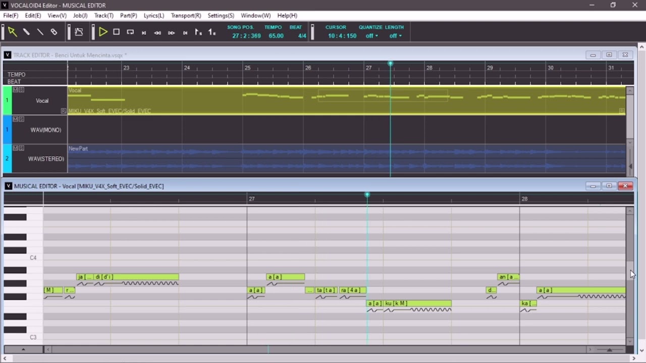 [VOCALOID] Naif - Benci Untuk Mencinta Piano Version | Hatsume Miku Cover Voice