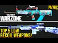 WARZONE: Top 5 LOWEST RECOIL WEAPONS! Easiest Loadouts To Use! (WARZONE Best Setups)
