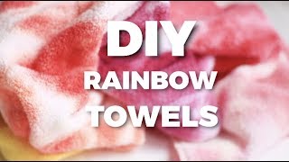 DIY Rainbow Towels