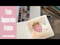 Tuto facile aquarelle  fraise entire 