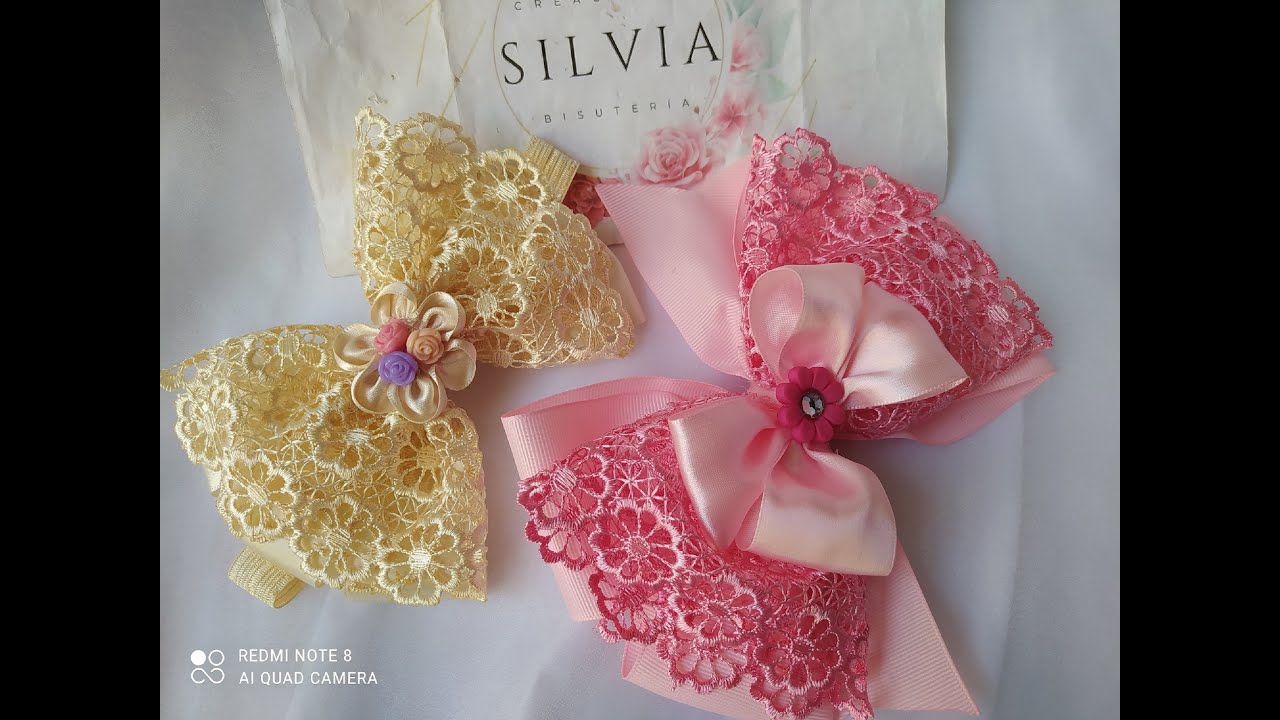 como hacer MOÑOS CON ENCAJE GUIPIUR facil de hacer.