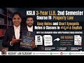 (ಕನ್ನಡ/English)KSLU Property Law 1 Unit 1 2 3 4 5 Master Online Class | Important Notes &amp; Exam QP