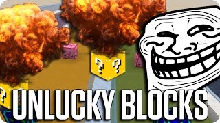 ¡CARRERA TROLL DE UNLUCKY BLOCKS! | Minecraft Con Luh