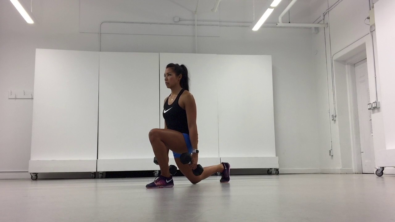 Dumbbell Split Squat Demo - YouTube