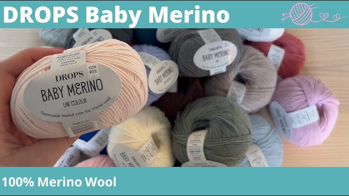 Superwash Merino Wool DROPS Baby Merino Sport Weight Yarn 