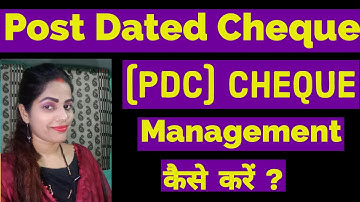 Post Dated Cheque management in tally I how to maintain PDC cheque accounting in tally