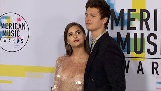 Ansel Elgort And Violetta Komyshan 2017 American Awards Red Carpet