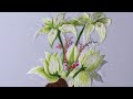 Hand Embroidery for Beginners - Lily Flower Vase Embroidery Designs