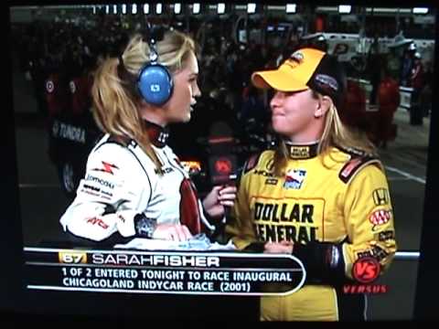 SPONGETECH and SARAH FISHER IRL Driver Interview on VERSUS TV