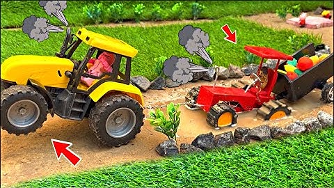 Diy Tractor Stuck In Mud || Science Project || cow shed ||@sunfarming7533 @MiniatureSpace @KeepVilla