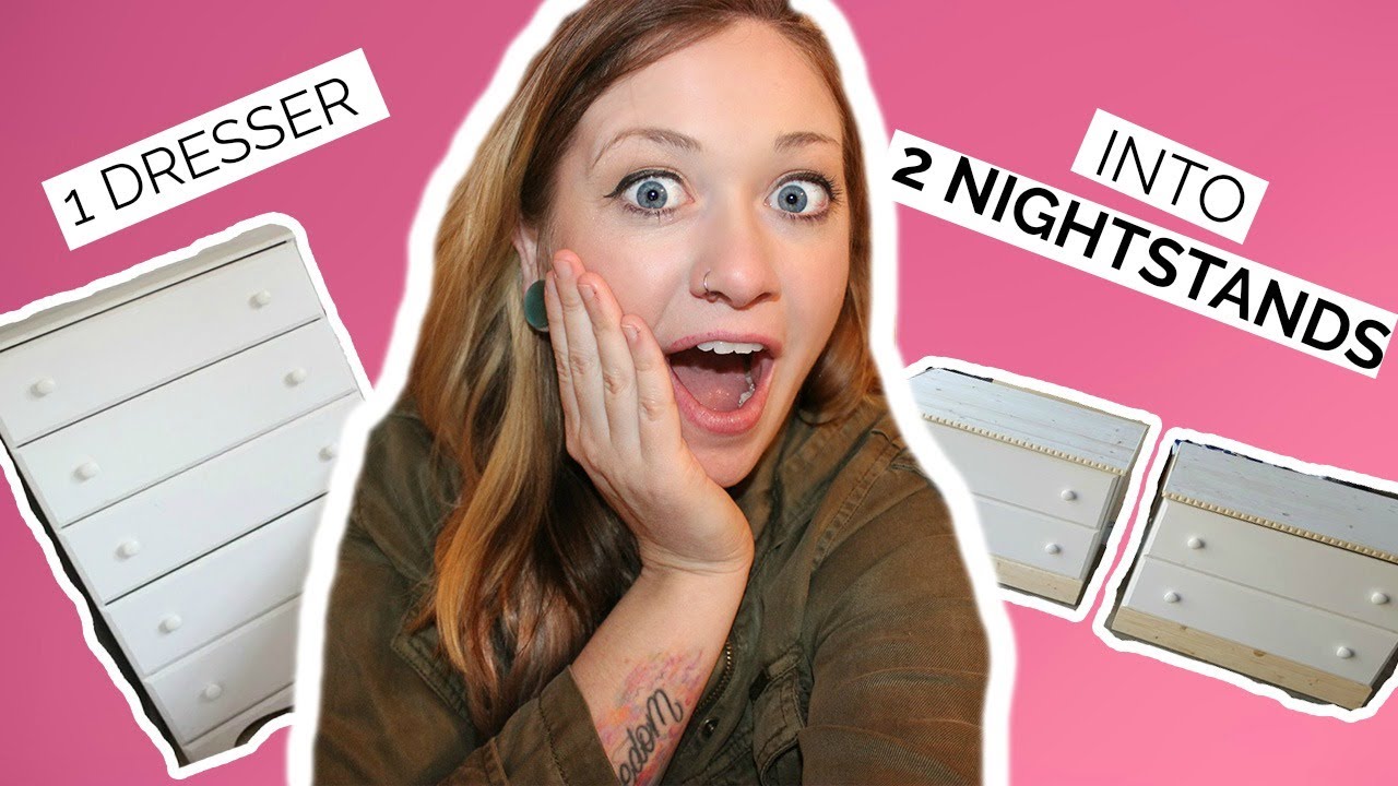 I Turned My Dresser Into 2 Nightstands! The Ultimate Repurposed Diy! | Laci Jane