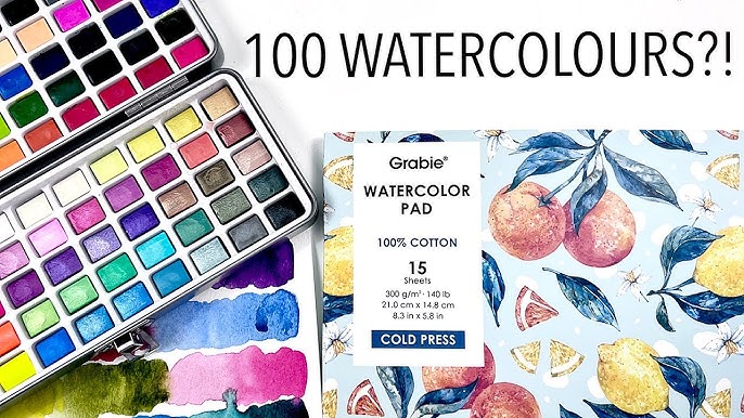 Grabie Watercolor Paint Set, 100 Colors Painting with Water Brush