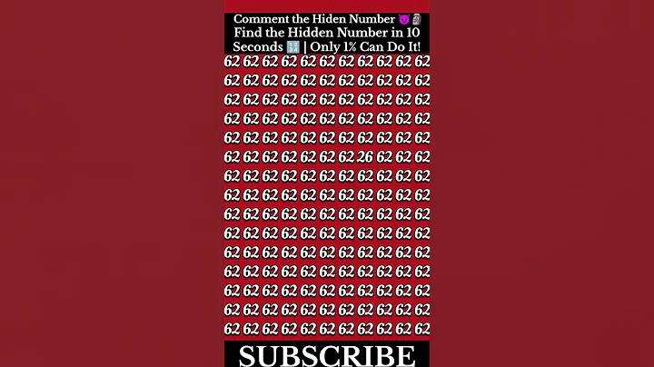 Find the Hidden Number in 10 Seconds 🔢 | 99% Fail 🙅This Eye Test!👀😵‍💫