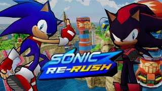 The Best Sonic Fangame On Roblox Sonic Rerush Roblox