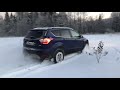 Ford Kuga 2 по глубокому снегу