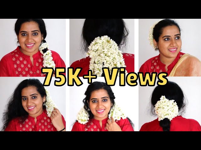 Kerala bridal makeover/traditional Kerala jewellery/flower  arrangement/bridal flower /bridal saree/ - YouTube