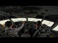 Beautiful Female Pilot Landing Her Boeing 737 In Crosswind Thunderstorm | Cockpit View | GoPro 12