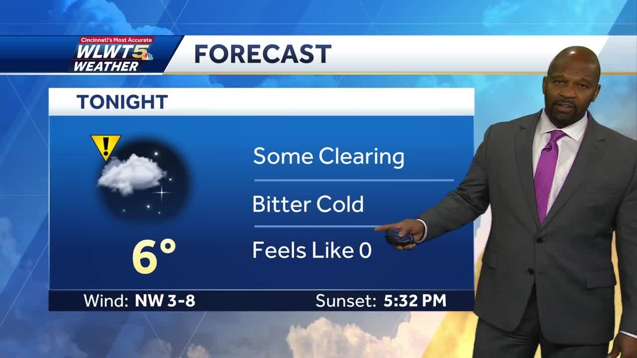 Snow moves out but frigid temps arrive - YouTube