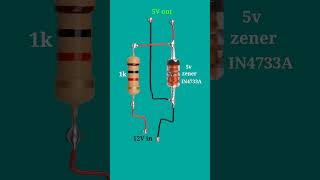 convert 12v to 5v using zener diode // #shortvideo