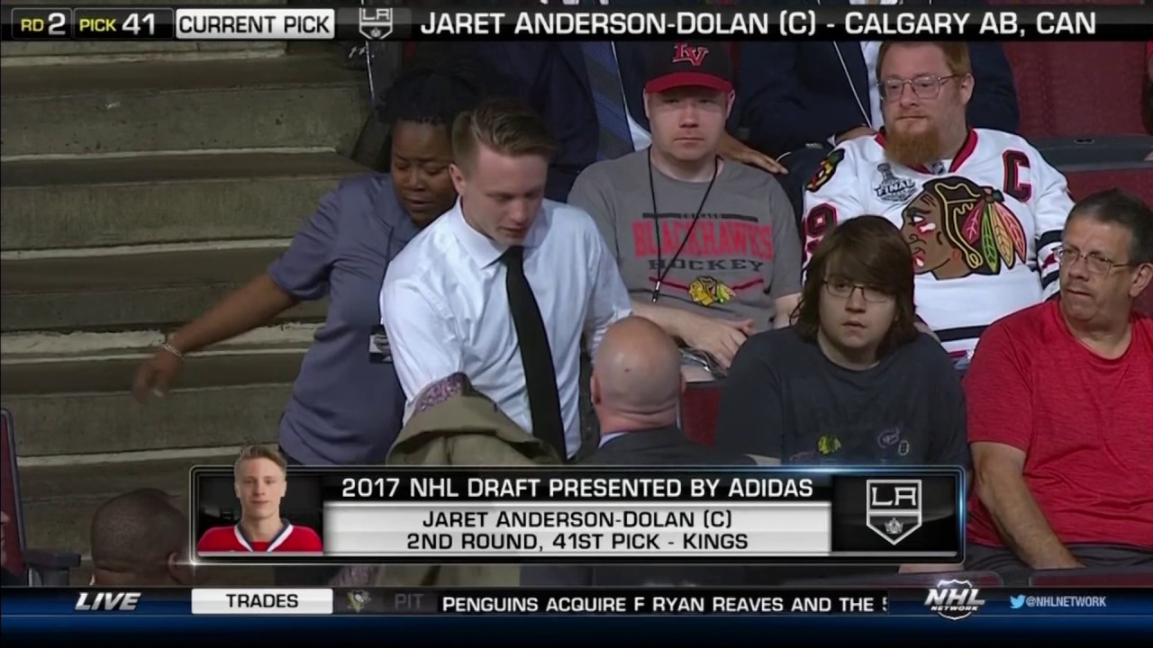 Kings select Jaret Anderson-Dolan with 41st pick in NHL draft