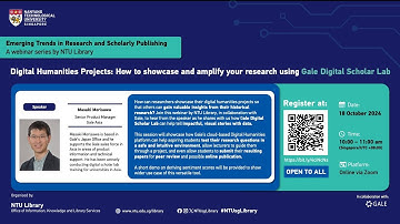 Digital Humanities Projects:How to showcase and amplify your research using Gale Digital Scholar Lab
