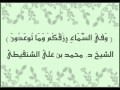 وفي السماء رزقكم وما توعدون الشيخ محمد بن علي الشنقيطي