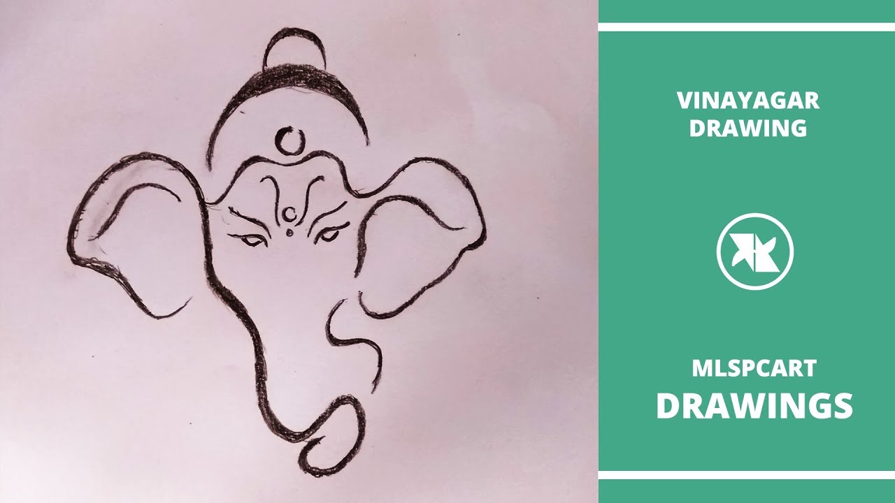 How to Draw Lord Ganesha Drawing Step by Step | Vinayagar Drawing ...
