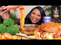 TRYING BLOVESLIFE NEW GARLIC SMACKALICIOUS SAUCE  , SEAFOOD BOIL MUKBANG !!