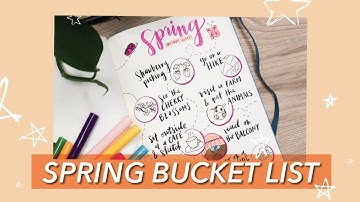 Spring Bucket List — Spring Activity Ideas | Bullet Journal Layout