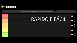 Como Fazer sua PRÓPRIA TIER LIST - (RÁPIDO E FÁCIL)