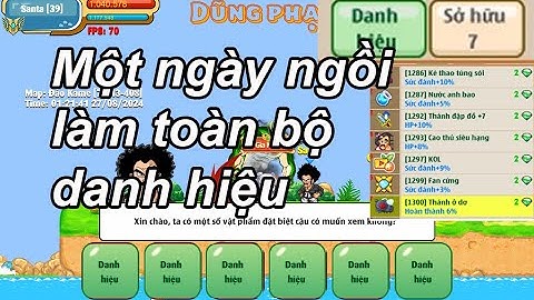 Ngọc rồng online - Một ngày ngồi làm toàn bộ danh hiệu.