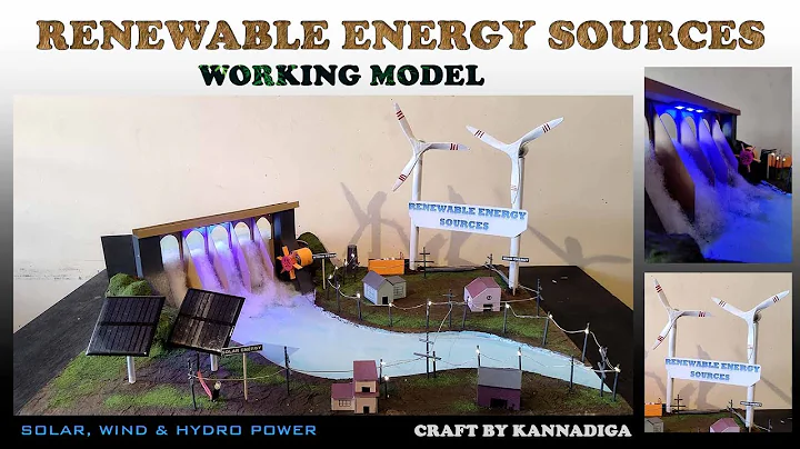 Renewable energy sources working model #solarenergy #windenergy #hydropower | green energy model#diy