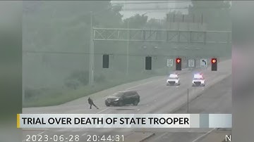 Jurors view video of distraught driver after fatal trooper crash