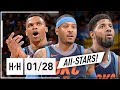 Russell Westbrook, Paul George & Carmelo Anthony BIG 3 Highlights vs Sixers (2018.01.28) - EPIC!