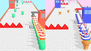 Ice Cream Cone Stack 🍨 All Levels Gameplay Walkthrough Android, iOS BIG UPDATE New Game