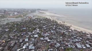 VIDEO: Red Cross drone footage shows Mozambique's widespread devastation after Cyclone Idai