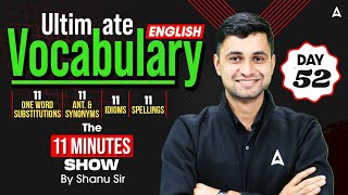 Ultimate Vocabulary for All SSC Exams | The 11 Minute Show by Shanu Sir | SSC ADDA247