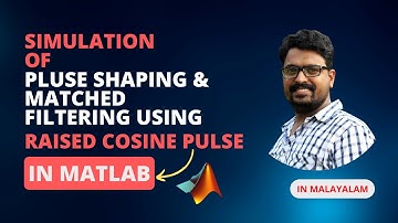 Simulation of Pulse shaping & matched filtering using raised cosine in MATLAB | step by step