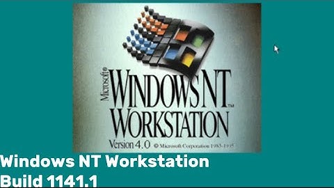 Windows NT 4.0 pre-beta build 1141