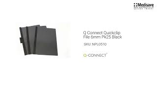 Q Connect Quickclip File 6mm Pk25 Black NPL0510