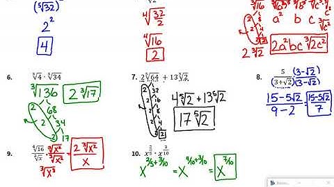 Algebra 2: Chapter 5 Review