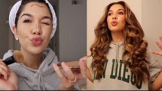 اجهزو معي شعر و مكياج | how I do my famous curls